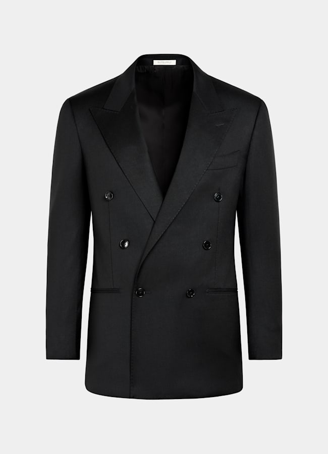 SUITSUPPLY All season Laine et mohair par Vitale Barberis Canonico, Italie Costume Roma coupe Relaxed noir