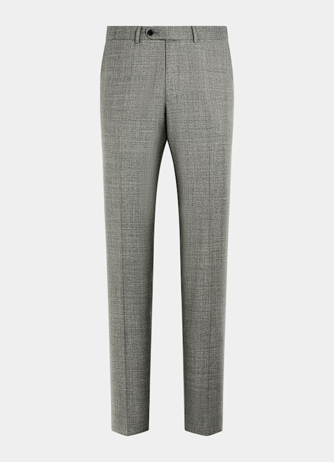 SUITSUPPLY All Season Pure Tropical Wool by Vitale Barberis Canonico, Italy Mid Green Perennial Tailored Fit Havana Suit