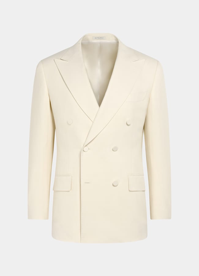 SUITSUPPLY All season Viscose laine par Emmetex, Italie Smoking Milano coupe Tailored blanc cass&eacute;