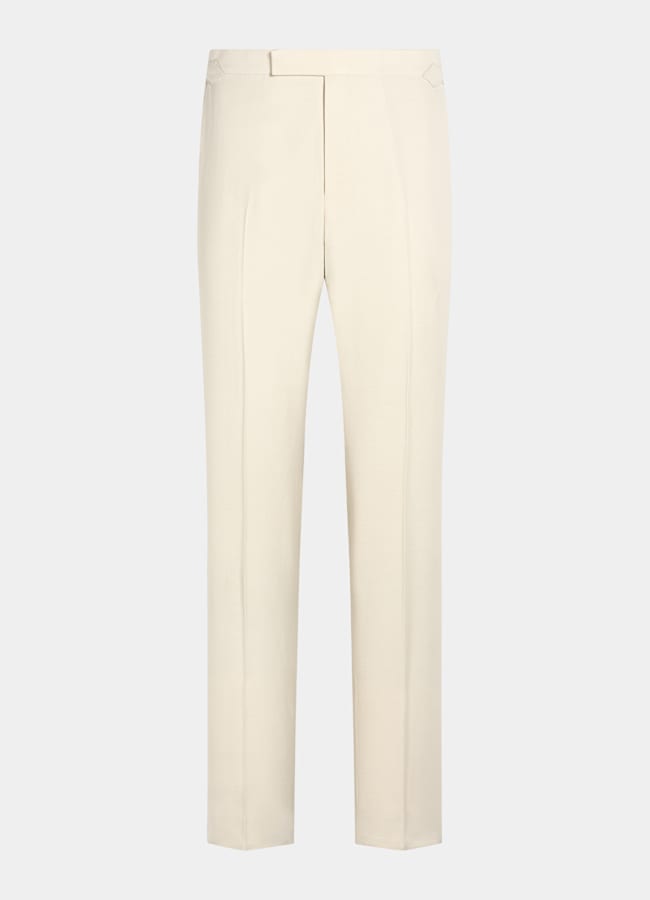 SUITSUPPLY All season Viscose laine par Emmetex, Italie Smoking Milano coupe Tailored blanc cass&eacute;