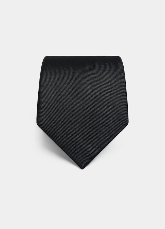 SUITSUPPLY Pure Silk Black Tie