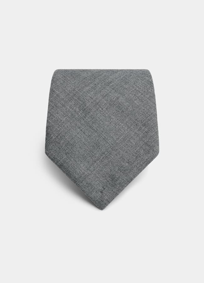 SUITSUPPLY Pura lana de Vitale Barberis Canonico, Italia Corbata gris intermedio