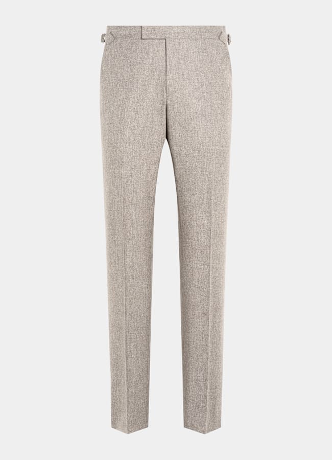 SUITSUPPLY Hiver Flanelle de laine circulaire par Vitale Barberis Canonico, Italie Pantalon Straight Leg taupe