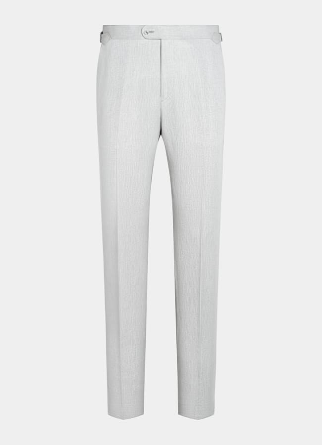 SUITSUPPLY Été Lin, coton par Di Sondrio, Italie Pantalon de costume Slim Leg Straight gris clair