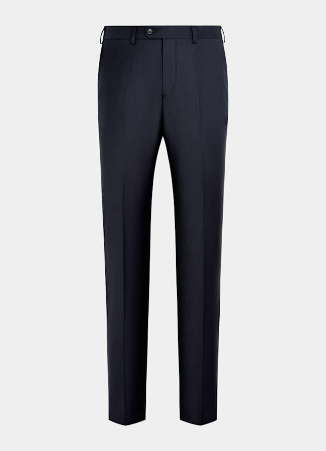 SUITSUPPLY All Season Pura lana de Reda, Italia Pantalones de traje Perennial azul marino Slim Leg Straight