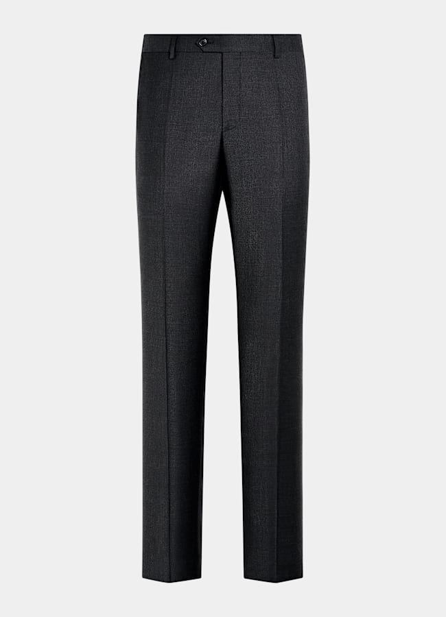 SUITSUPPLY All Season Pure Wool by Reda, Italy Dark Grey Perennial Straight Leg Suit Trousers