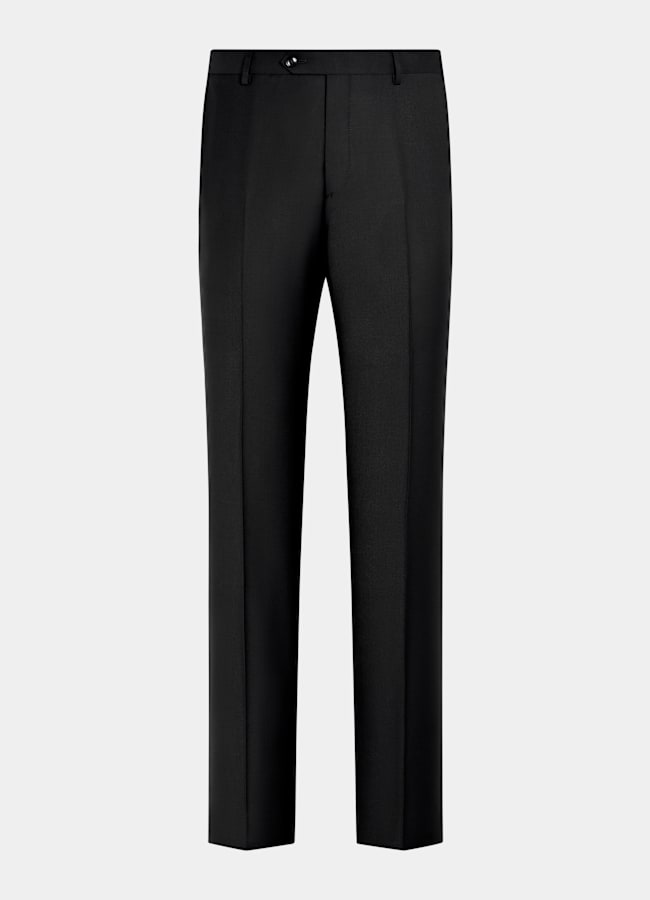SUITSUPPLY All season Reine Schurwolle von Reda, Italien Schwarze Perennial Hose mit geradem Bein