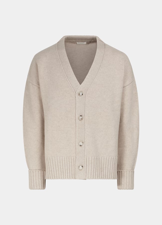 SUITSUPPLY Pure Wool Sand Merino Oversized Cardigan
