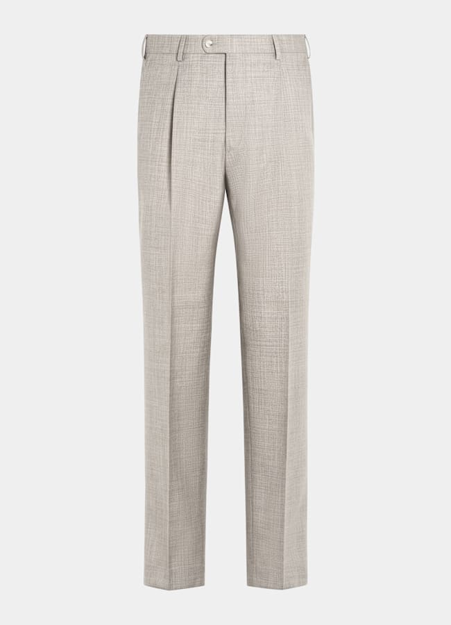 SUITSUPPLY Pure Tropical Wool by Vitale Barberis Canonico, Italy Light Brown Custom Made Suit