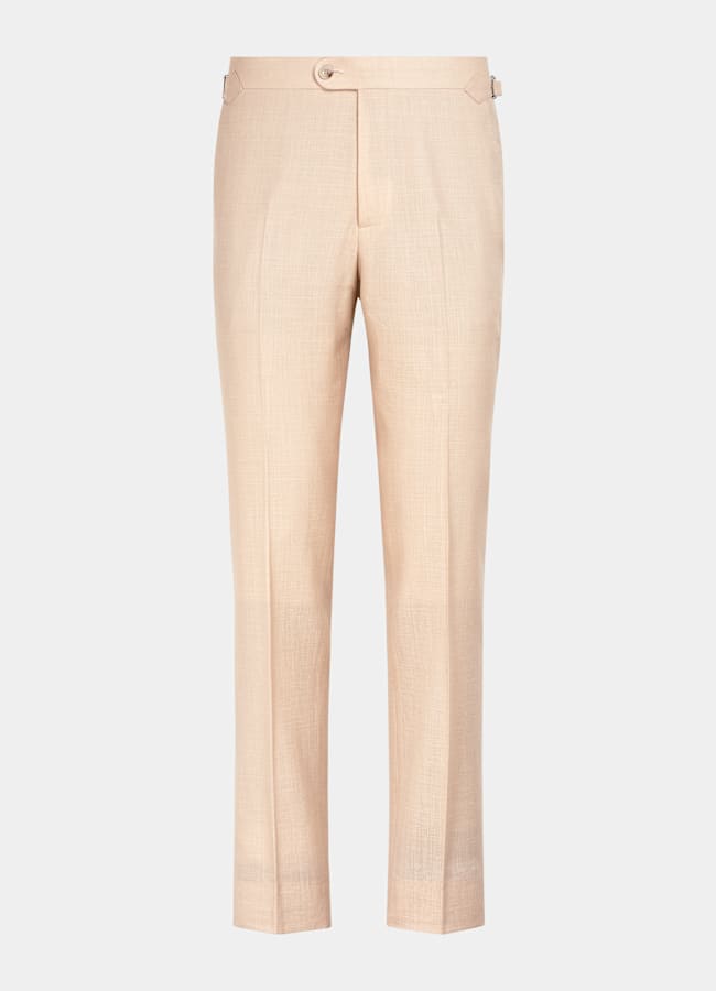 SUITSUPPLY Summer Wool Silk Linen by E.Thomas, Italy Light Pink Tailored Fit Havana Suit