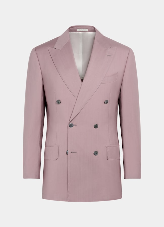 SUITSUPPLY All Season Wool Mohair by Rogna, Italy Purple Tailored Fit Milano Suit