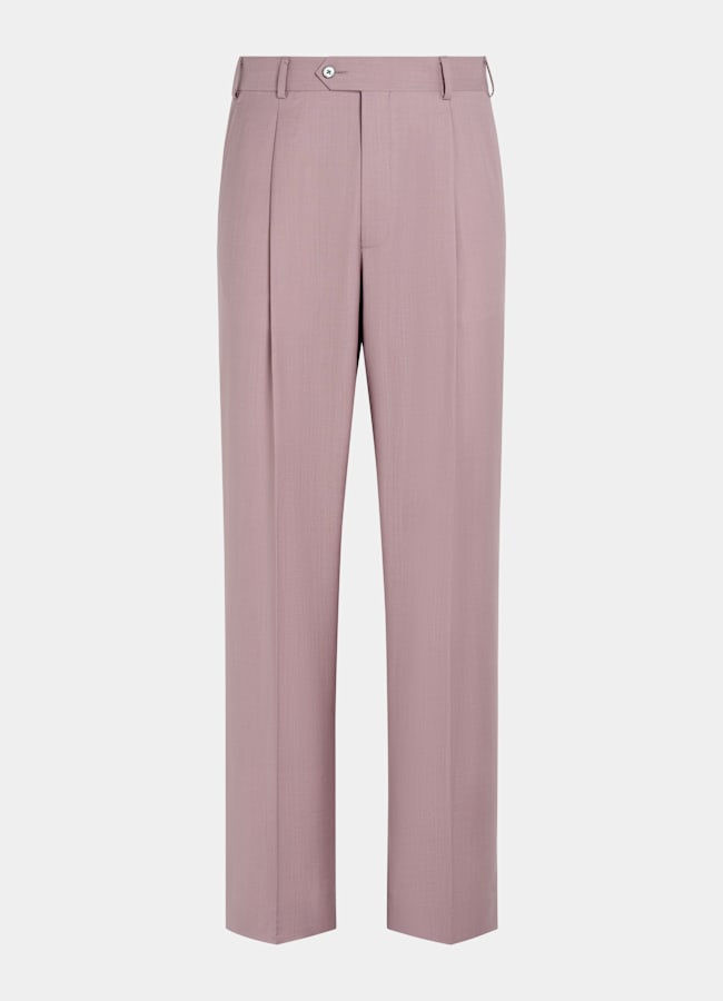 SUITSUPPLY All Season Wool Mohair by Rogna, Italy Purple Tailored Fit Milano Suit