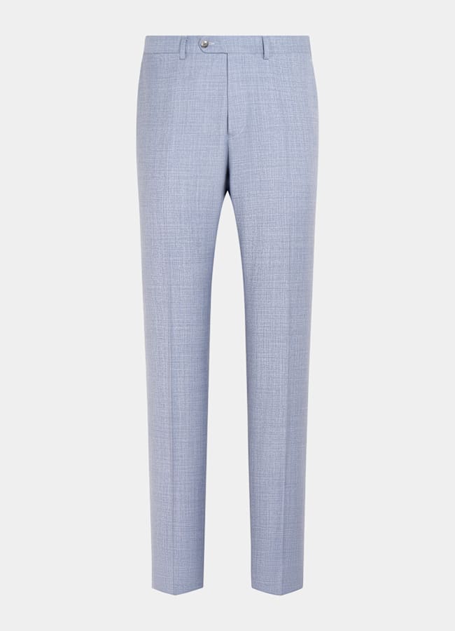 SUITSUPPLY All Season Pure Wool by Reda, Italy Light Blue Perennial Tailored Fit Havana Suit