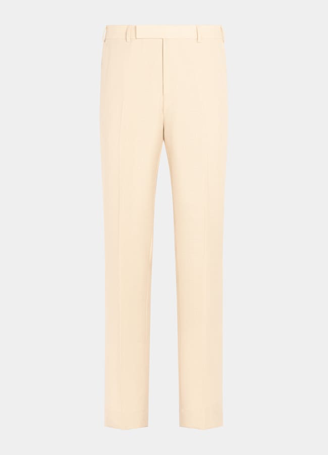 SUITSUPPLY All Season Wool Mohair by Vitale Barberis Canonico, Italy Light Yellow Tailored Fit Milano Suit