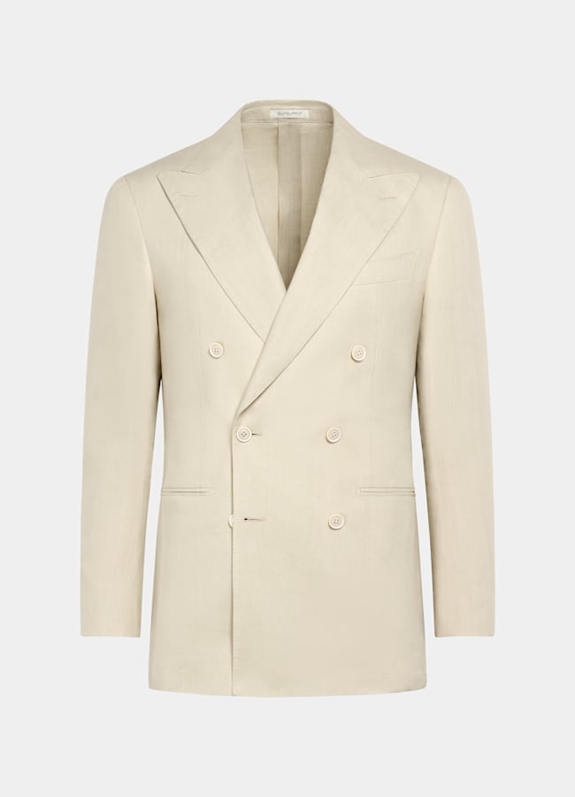 SUITSUPPLY Summer Pure Linen by Leomaster, Italy Sand Tailored Fit Havana Suit