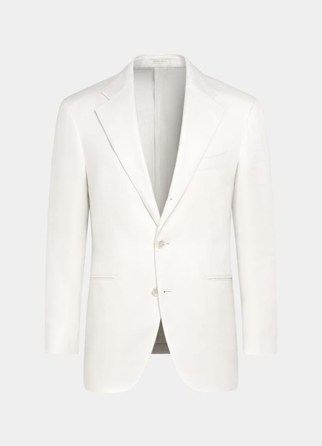 SUITSUPPLY Summer Pure Linen by Baird McNutt, United Kingdom Off-White Relaxed Fit Roma Suit