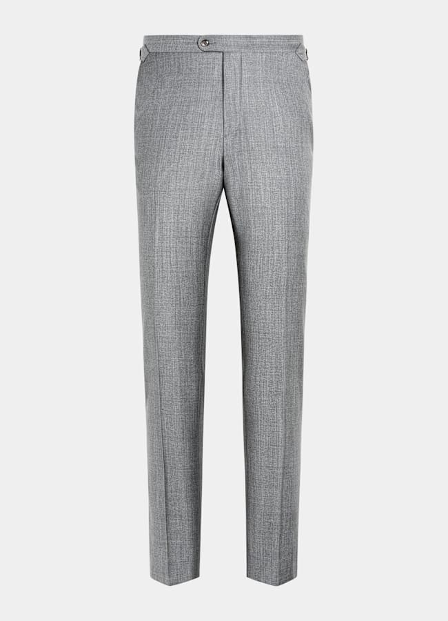 SUITSUPPLY All Season Pure S110's Wool by Vitale Barberis Canonico, Italy Light Grey Perennial Tailored Fit Havana Suit