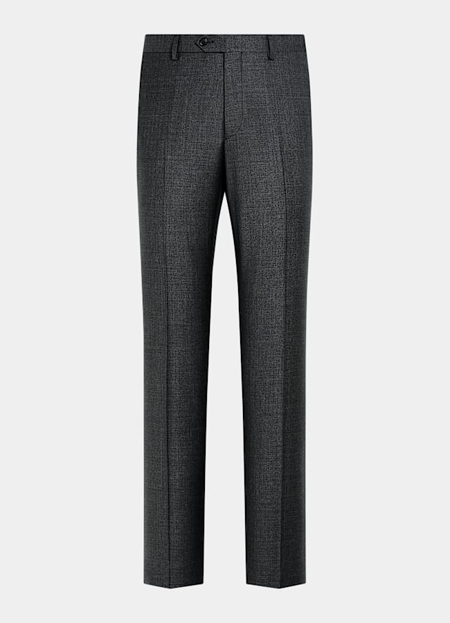 SUITSUPPLY All Season Pura lana S110s de Vitale Barberis Canonico, Italia Pantalones de traje gris oscuro Straight Leg