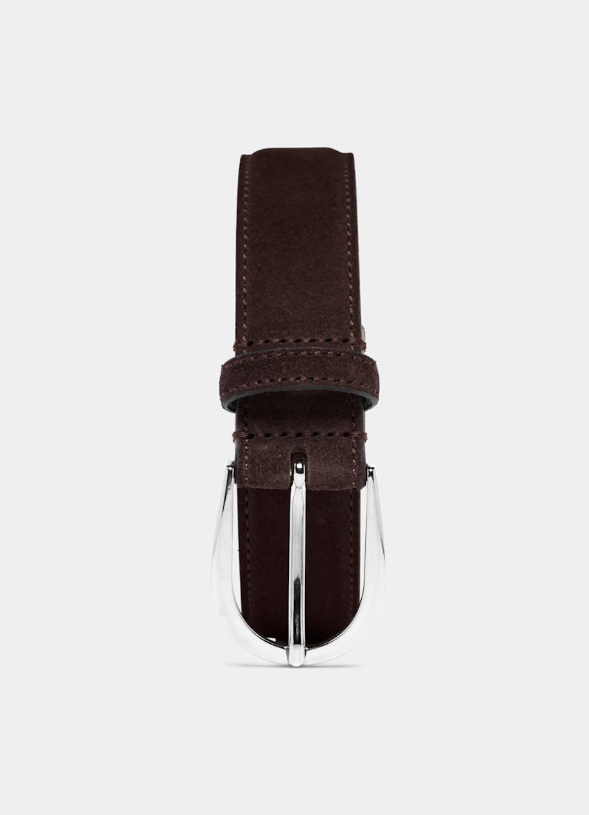 SUITSUPPLY Cuir de vache italien Ceinture marron foncé