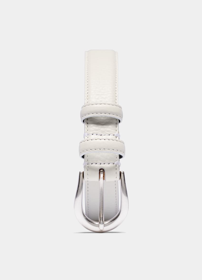 SUITSUPPLY Italian Cow Leather White Belt