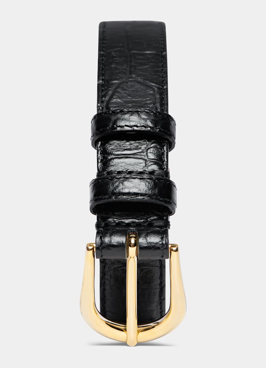 SUITSUPPLY Italian Cow Leather Black Belt