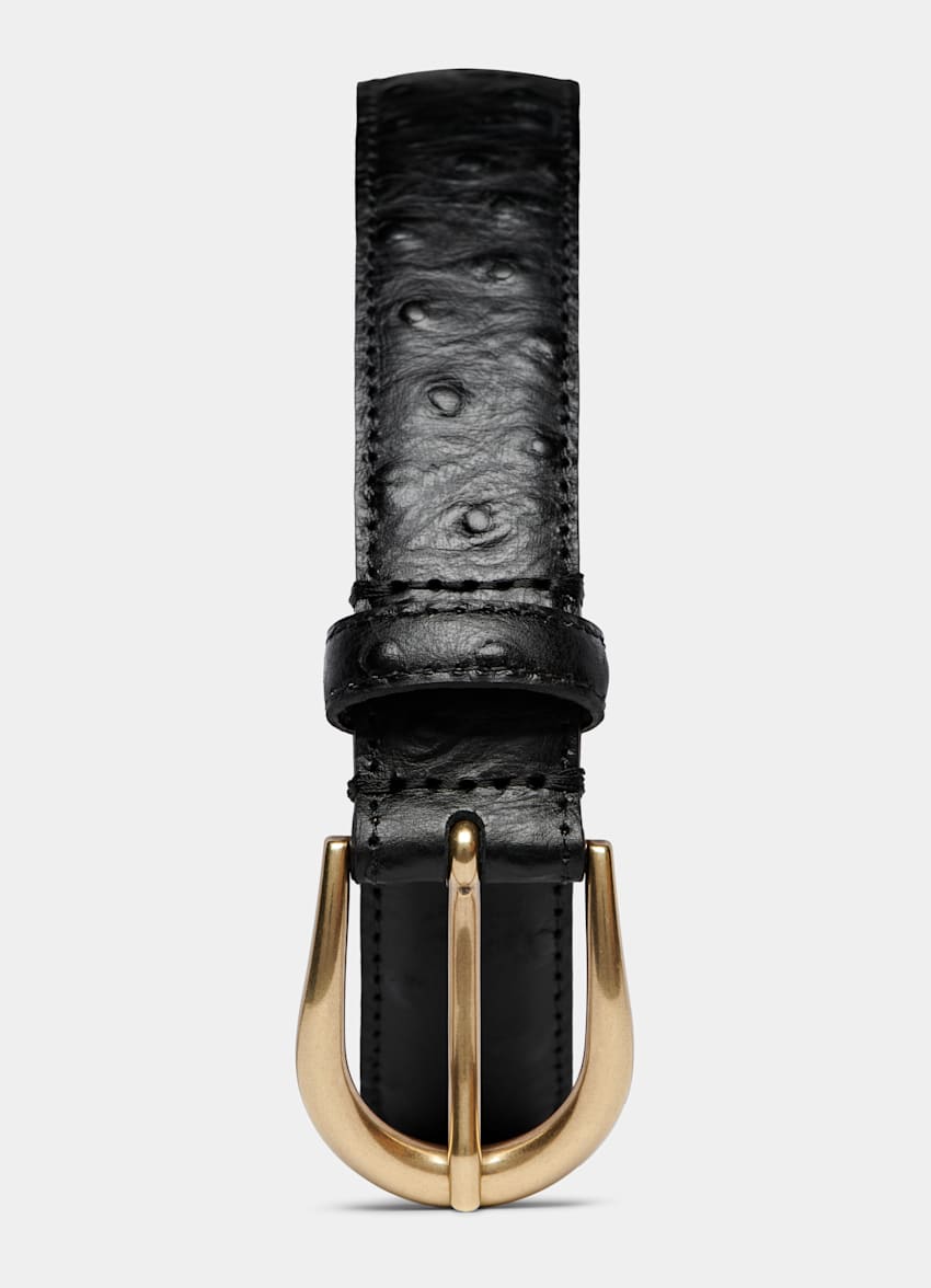 SUITSUPPLY Cuir de vache italien Ceinture noire