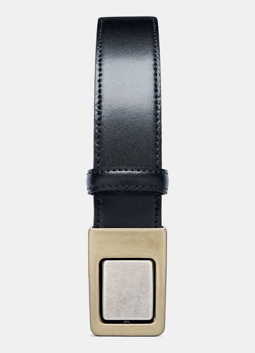 SUITSUPPLY Italian Cow Leather Black Belt