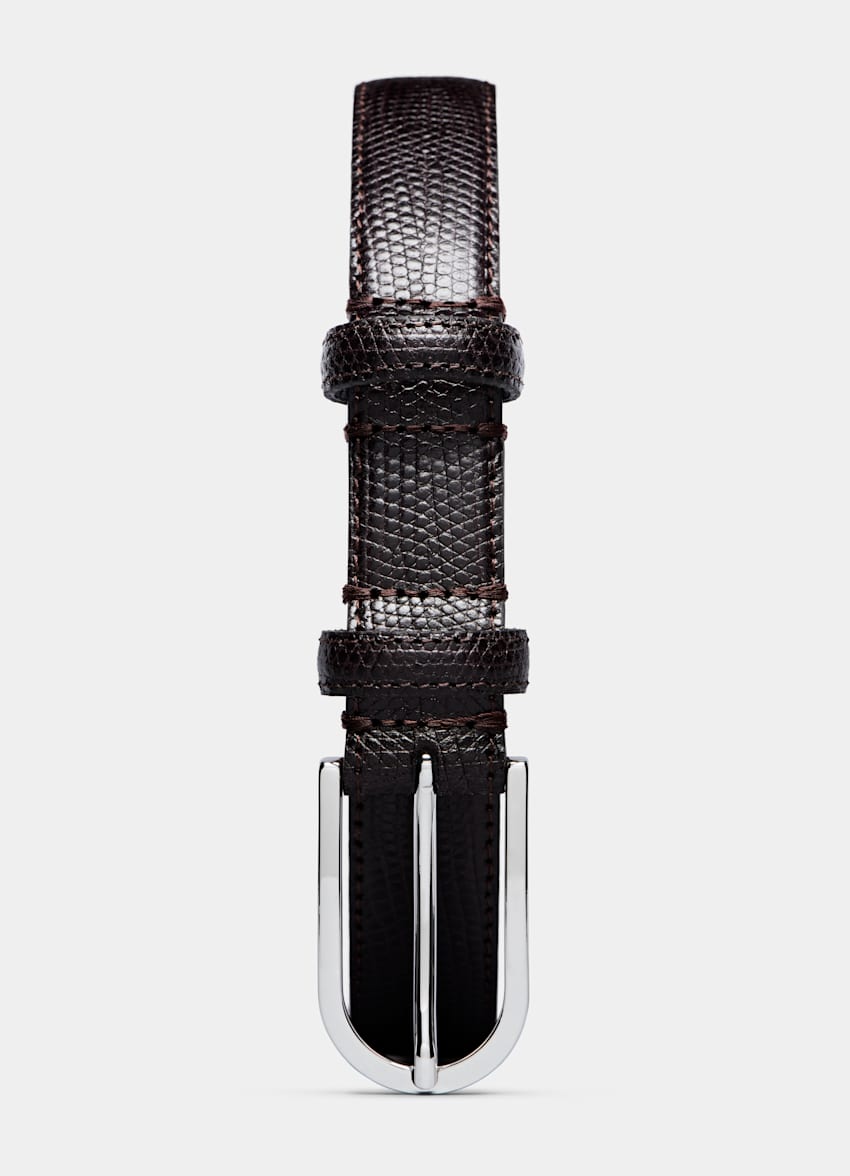 SUITSUPPLY Leather Dark Red Belt