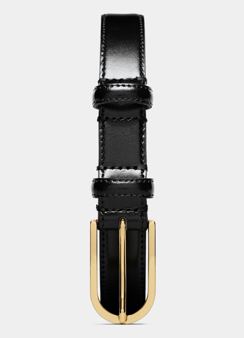 SUITSUPPLY Leather Black Belt