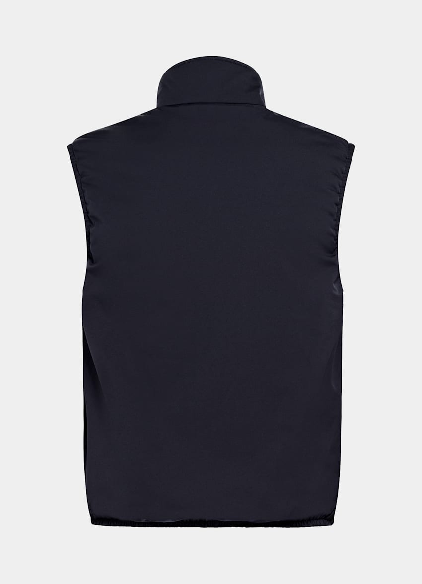 SUITSUPPLY Tessuto tecnico impermeabile - Olmetex, Italia Smanicato navy leggermente imbottito con zip