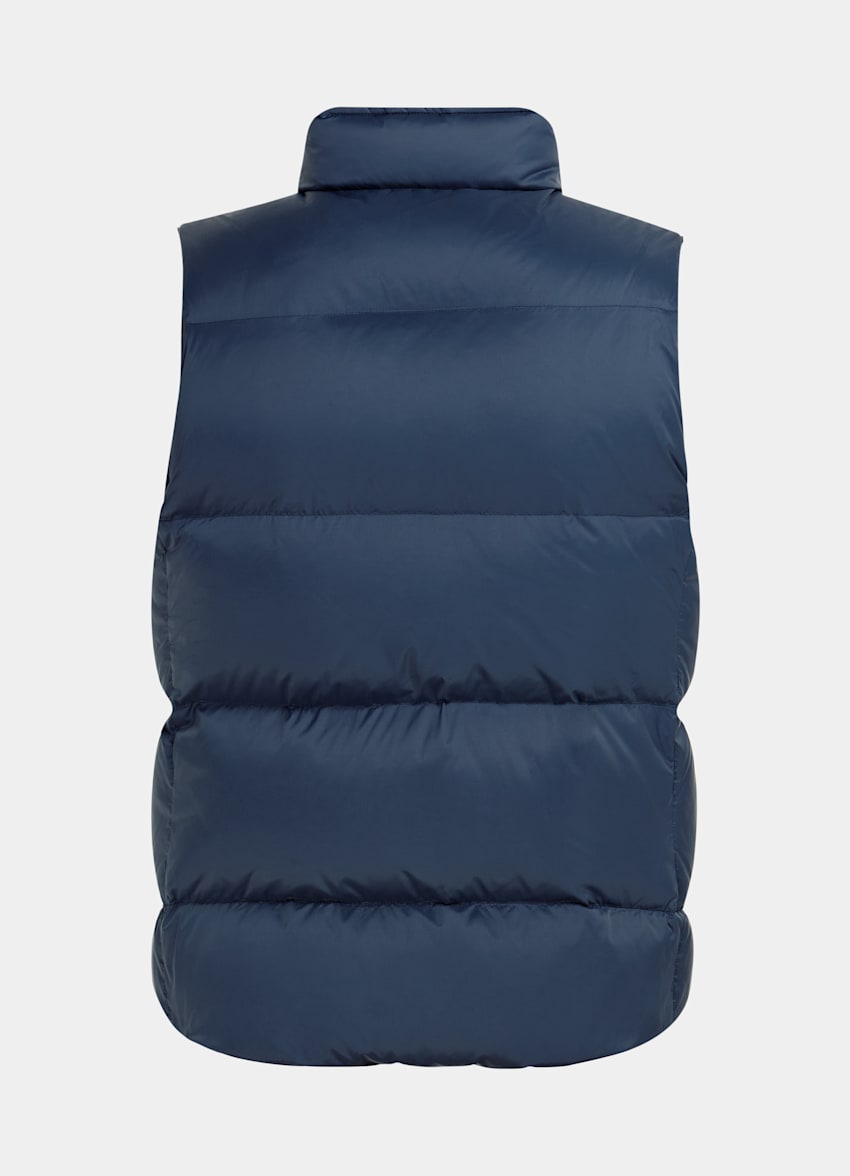 SUITSUPPLY Technical Fabric by Olmetex, Italy Mid Blue Down Vest