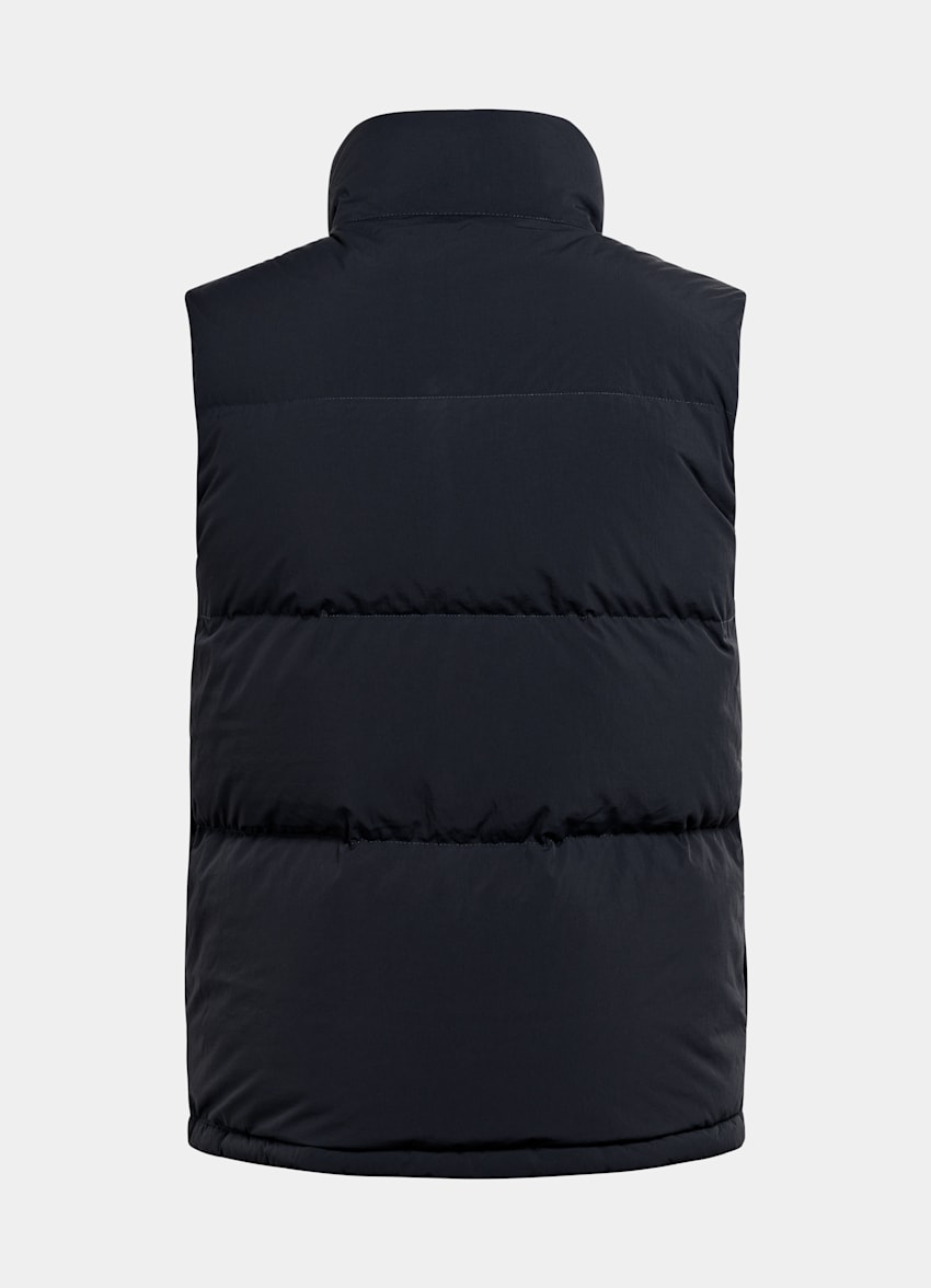 SUITSUPPLY Technical Fabric by Olmetex, Italy Navy Padded Zip Vest