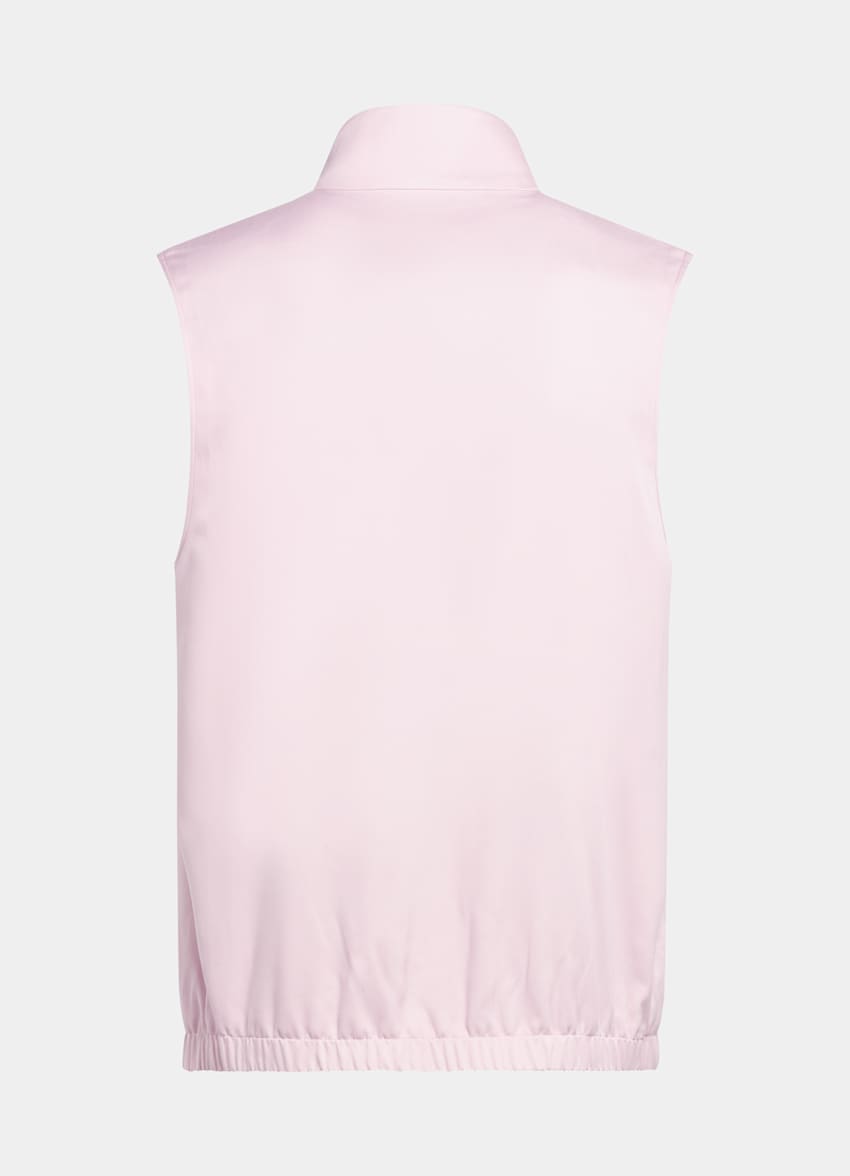 SUITSUPPLY Pure Silk by Lanificio Ermenegildo Zegna, Italy Light Pink Zip Vest