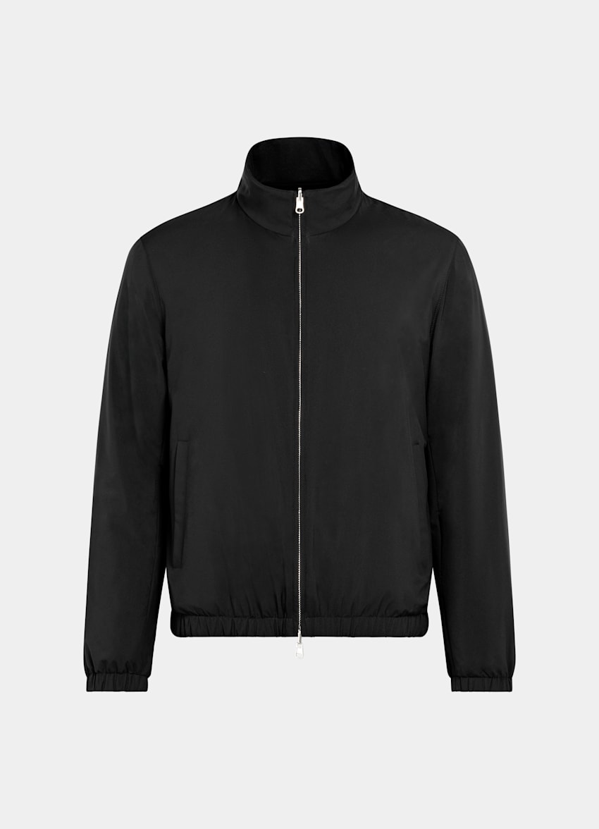 SUITSUPPLY Wasserabweisender technischer Stoff von Olmetex, Italien Wende-Bomberjacke schwarz