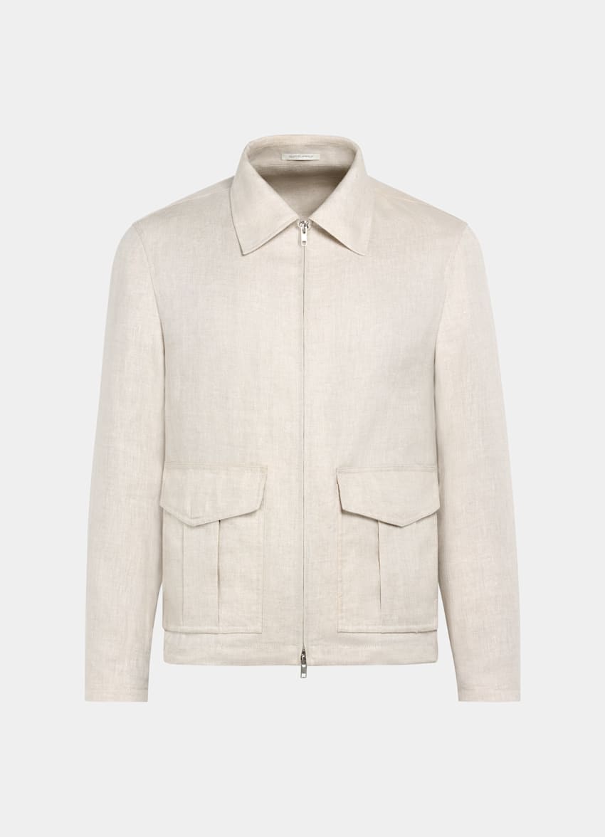 SUITSUPPLY Puro lino - Baird McNutt, Regno Unito Bomber color sabbia