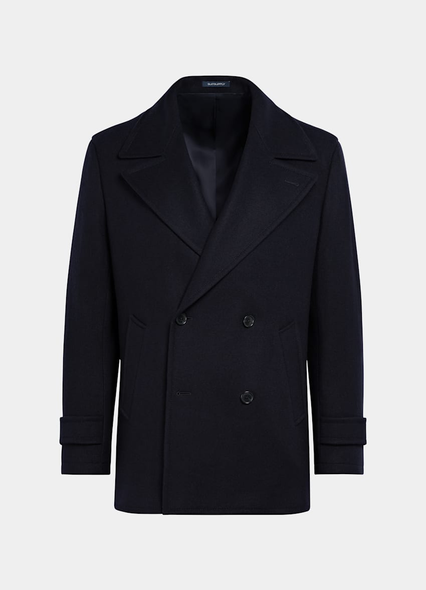 SUITSUPPLY Pure Wool Navy Peacoat