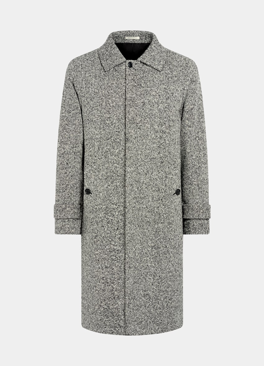 SUITSUPPLY Reine Schurwolle von Moessmer, Italien Schwarzer Relaxed Raglan-Mantel