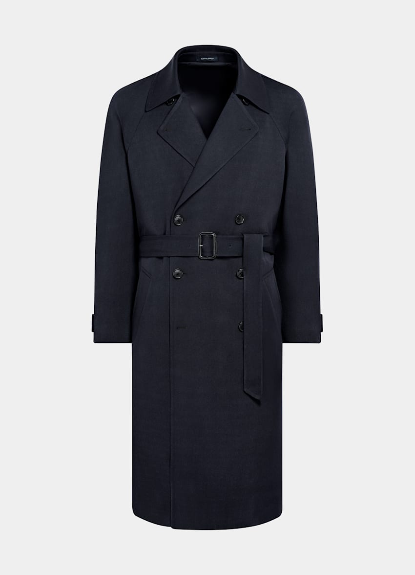 Navy Trench Coat in Pure Wool | SUITSUPPLY