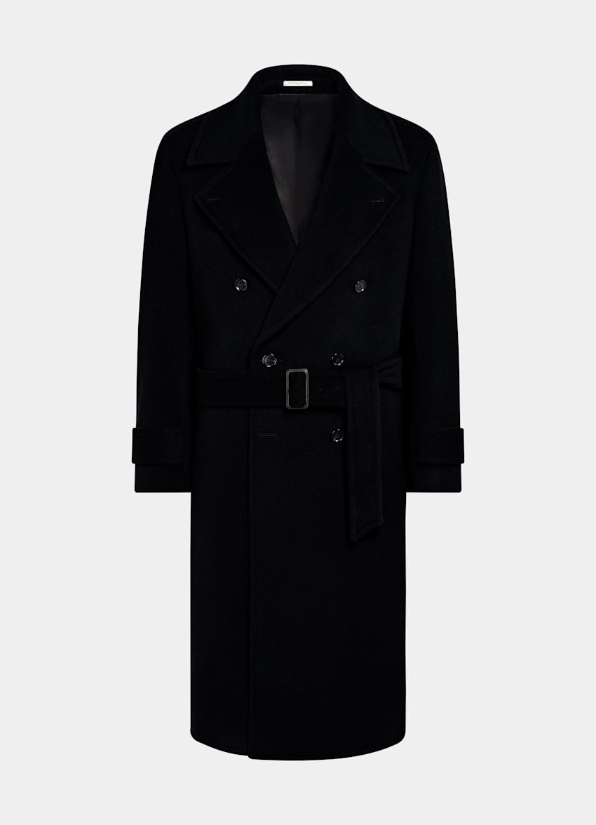 SUITSUPPLY Lana e cashmere - Opera Piemontese, Italia Cappotto nero con cintura