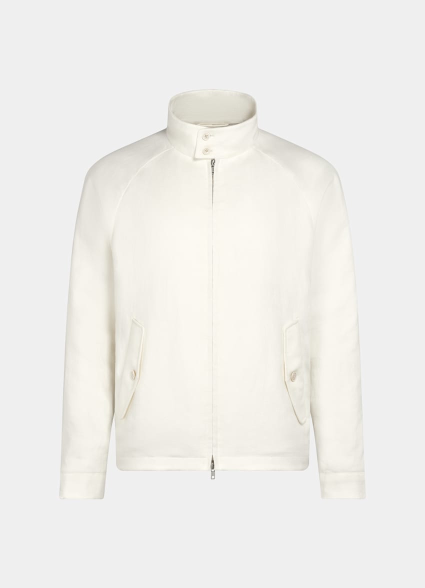 SUITSUPPLY Lino y algod&oacute;n de ARCH&eacute;, Italia Chaqueta bomber ragl&aacute;n crudo