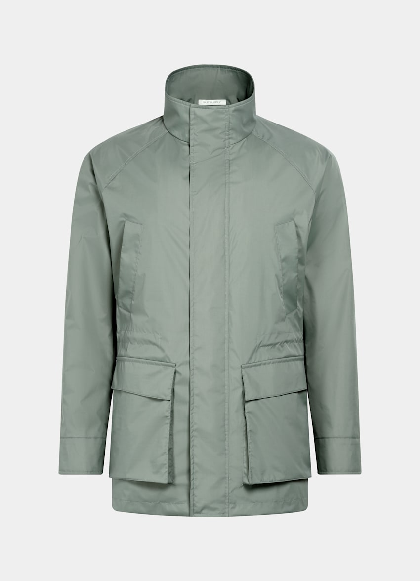 SUITSUPPLY Technical Fabric by Majocchi, Italy Mid Green Field Jacket