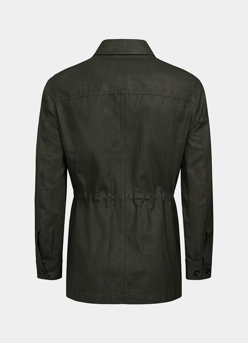 Green Field Jacket WaterResistant cotton linen Suitsupply Online Store
