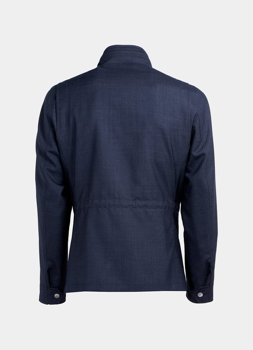 Mid Blue Field Jacket | Pure Wool | Suitsupply Online Store