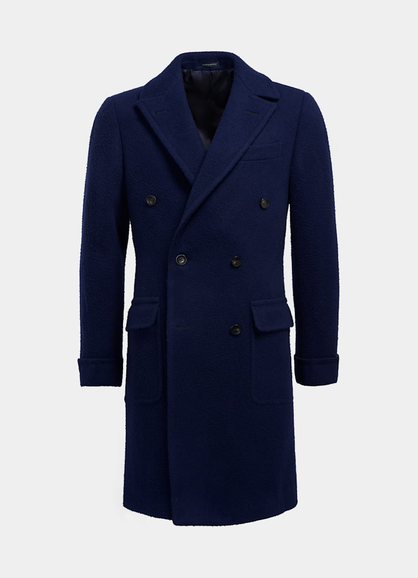 Mid Blue Polo Coat | Wool Cashmere Double Breasted | Suitsupply Online ...