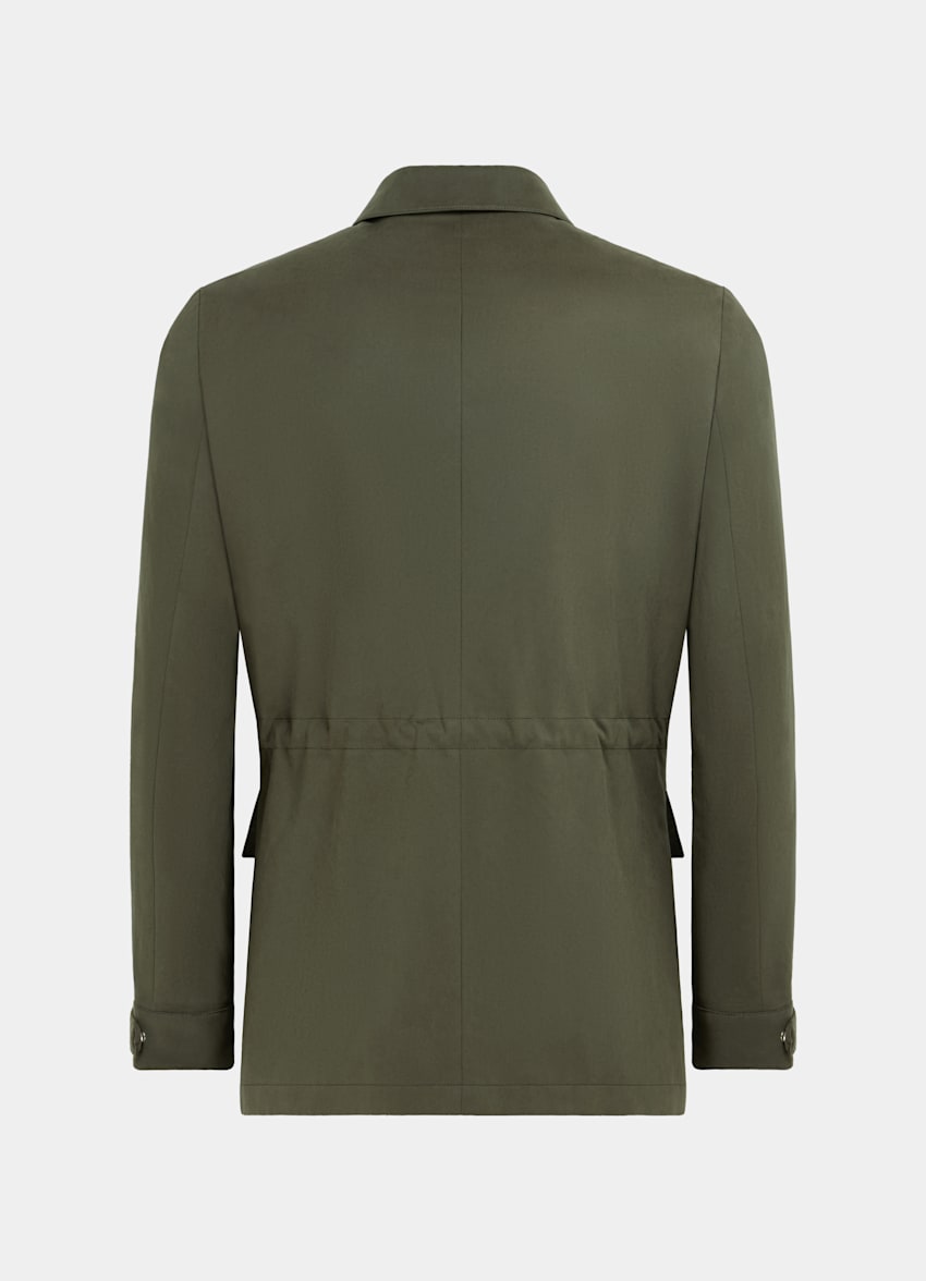 SUITSUPPLY Water-Repellent Technical Fabric by Olmetex, Italy Dark Green Field Jacket