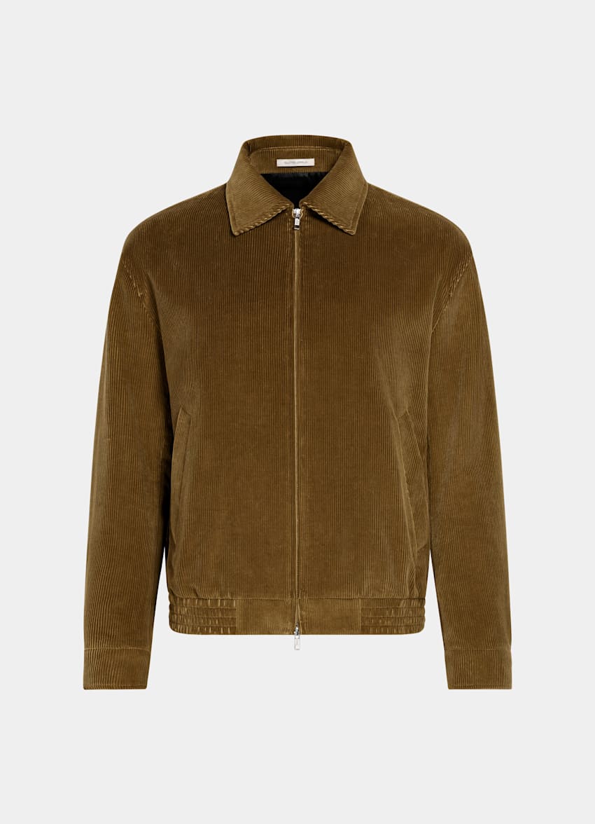 SUITSUPPLY Pure Cotton by Pontoglio, Italy Mid Yellow Bomber Jacket