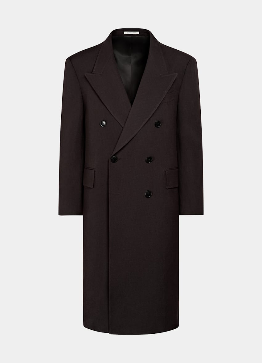 SUITSUPPLY Pure Wool od Angelico, Włochy Dark Red Overcoat