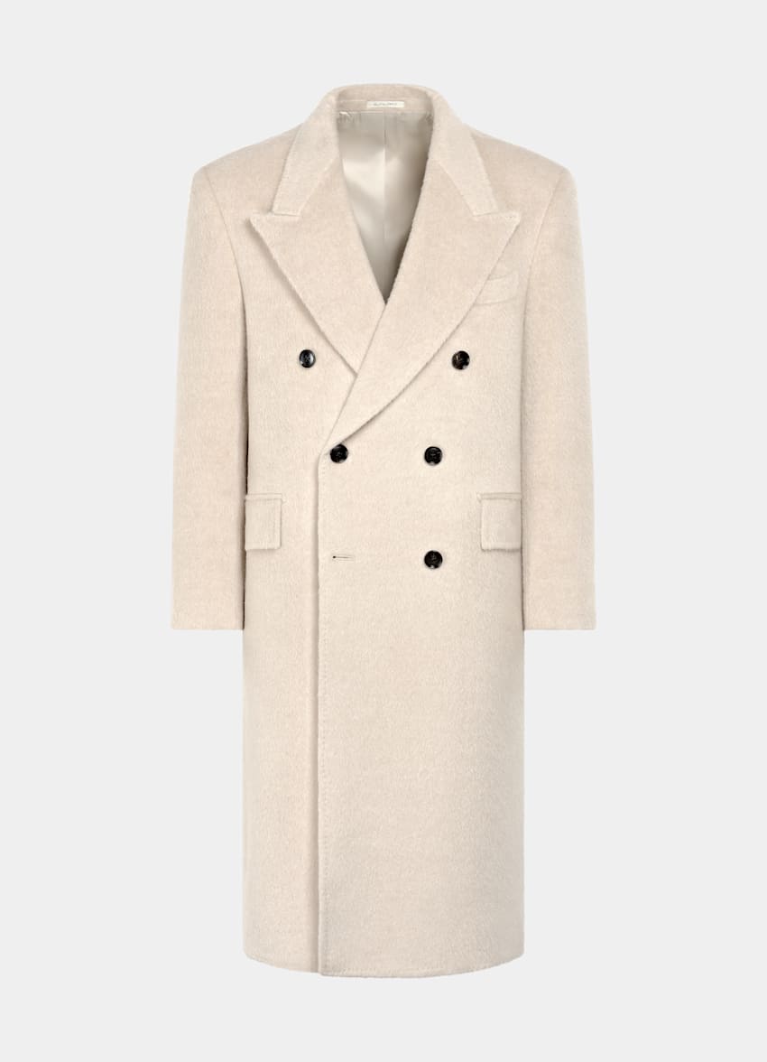 SUITSUPPLY Llama Wool by Piacenza, Italy Light Taupe Overcoat