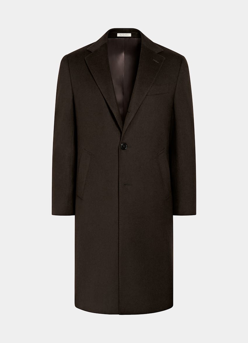 SUITSUPPLY Pure Wool Dark Brown Overcoat