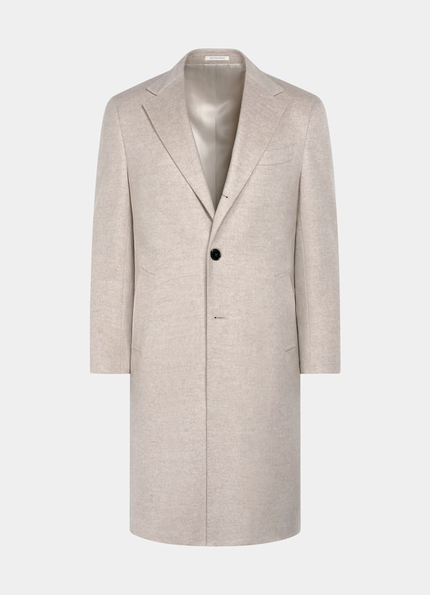 SUITSUPPLY Pure Wool Light Brown Overcoat